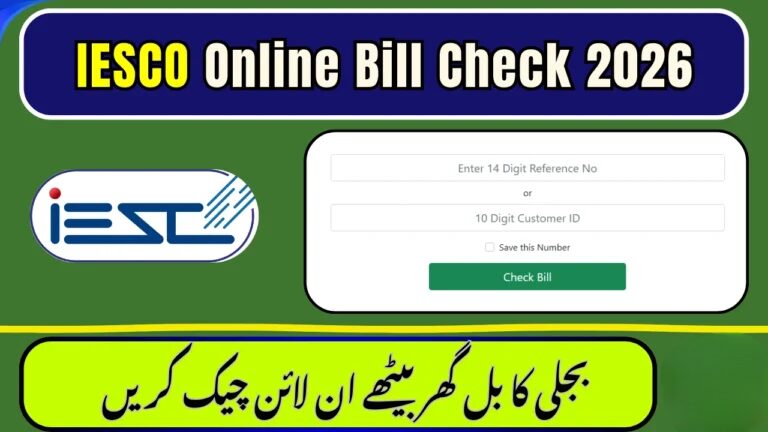 IESCO Online Bill Check 2026