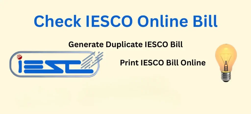 IESCO Bill Online Check by Reference Number